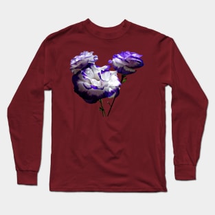 Lisianthus - Purple and White Lisianthus Long Sleeve T-Shirt